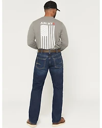 Ariat Men's M4 Rebar Medium Wash Acclimatized Relaxed Bootcut Stretch Denim Jeans