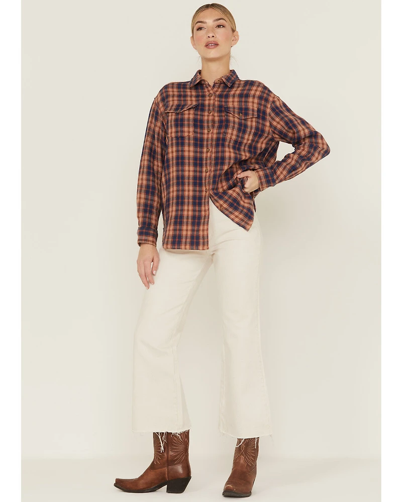 Cleo + Wolf Women's Breezy Springs Plaid Print Flannel Shirt