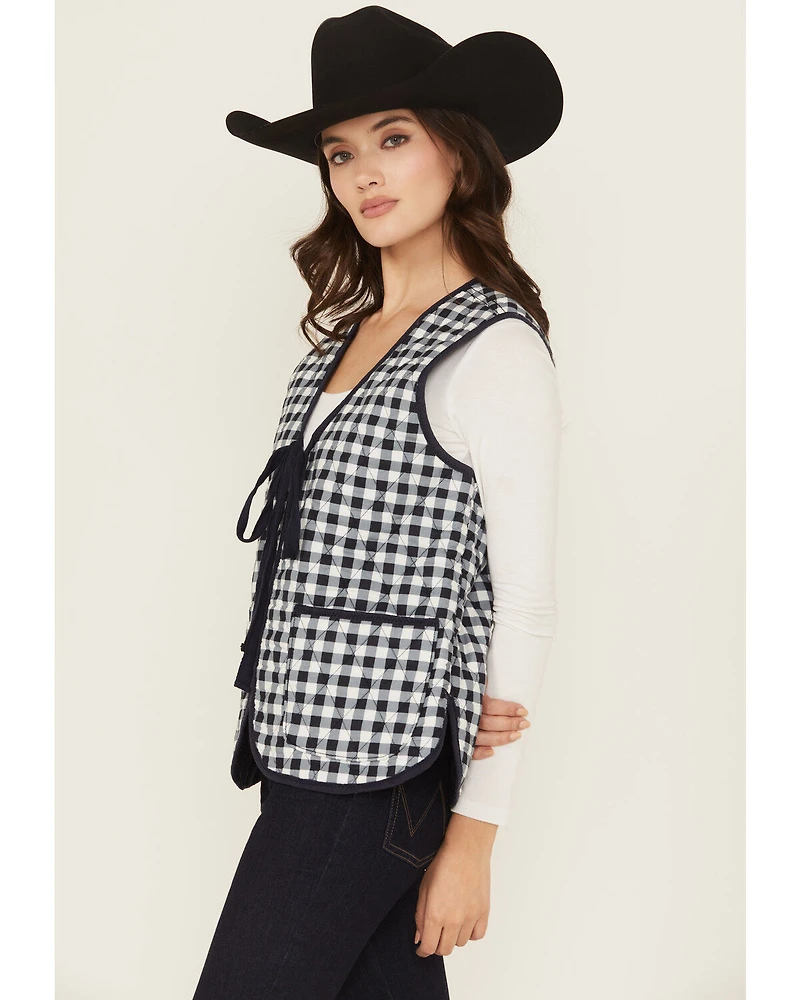 Free People Women's Claudine Gingham Tie Front Vest
