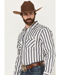 Panhandle Men's Striped Long Sleeve Pearl Snap Western Shirt