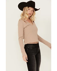 Miss Me Women's Boot Barn Exclusive Solid Long Sleeve Knit Top