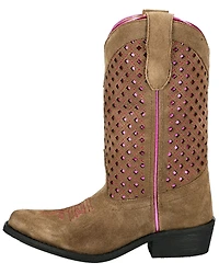 Smoky Mountain Little Girls' Magnolia Metallic Western Boots - Snip Toe