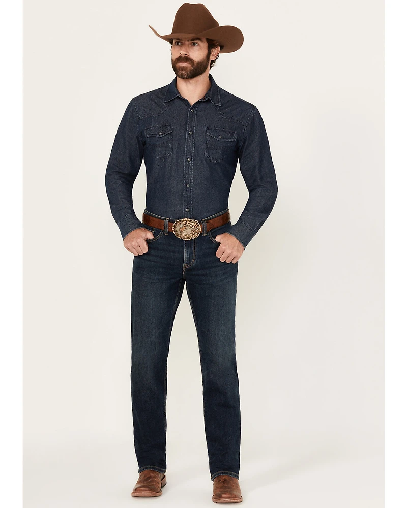 RANK 45® Men's Calico Wash Ambush Slim Straight Stretch Denim Jeans