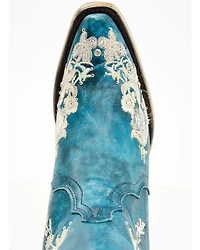 Corral Women's Floral Embroidered & Rhinestone Studded Western Boots - Snip Toe
