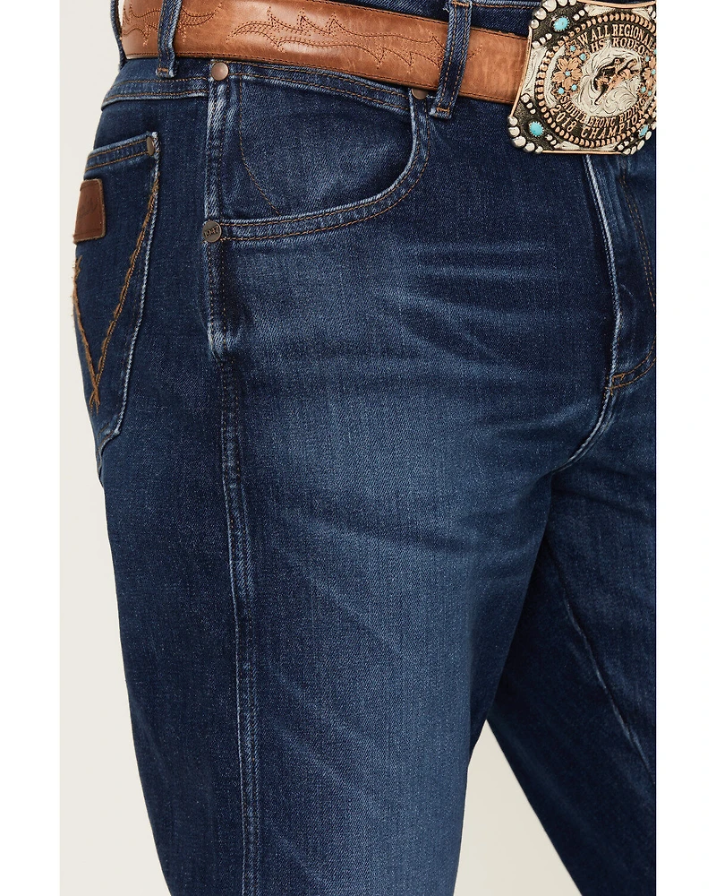 Wrangler Retro Men's Troxler Dark Wash Relaxed Bootcut Stretch Denim Jeans - Tall