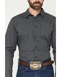 Gibson Trading Co Men's Moonflower Floral Geo Print Long Sleeve Button-Down Western Shirt