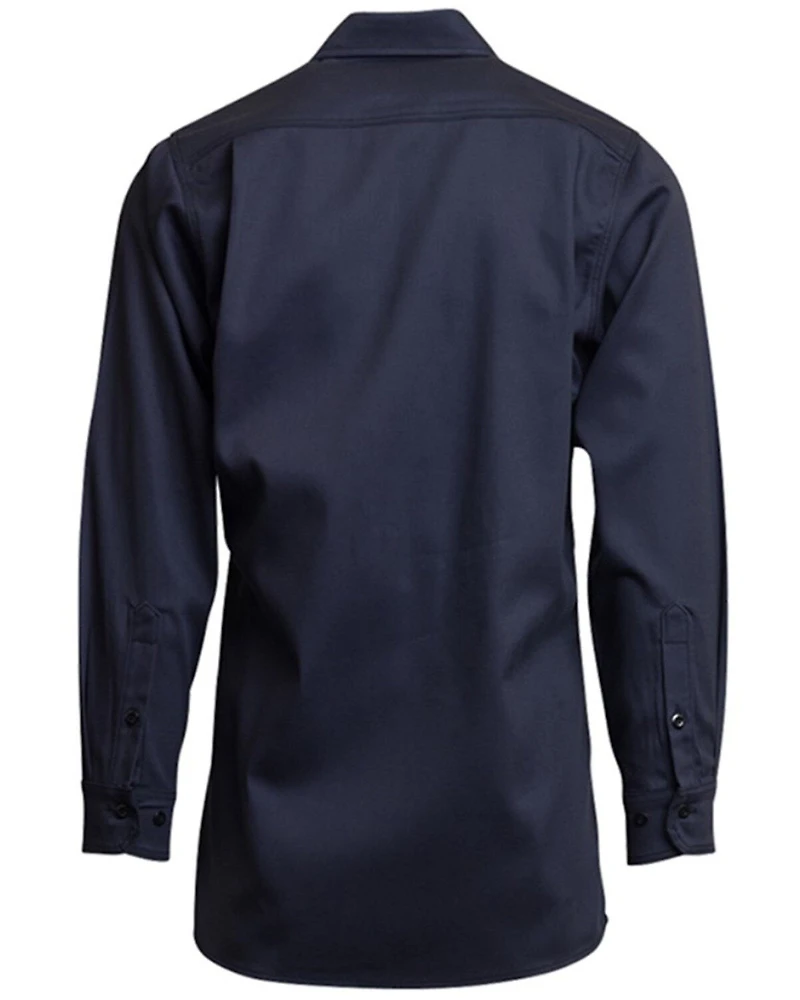Lapco Men's FR Solid Long Sleeve Button-Down Western Work Shirt - Tall