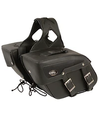 Milwaukee Leather Medium Zip-Off PVC Slanted Throw Over Saddle Bag