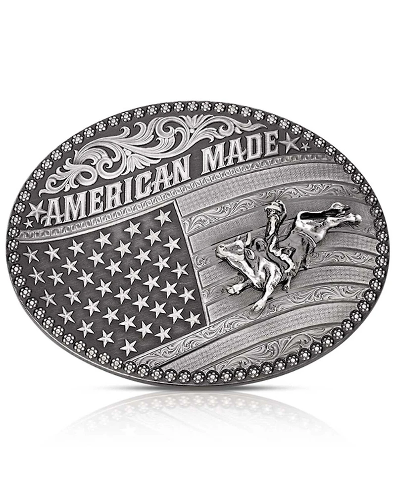 Montana Silversmiths Men's American Made Tradition Bull Rider Belt Buckle