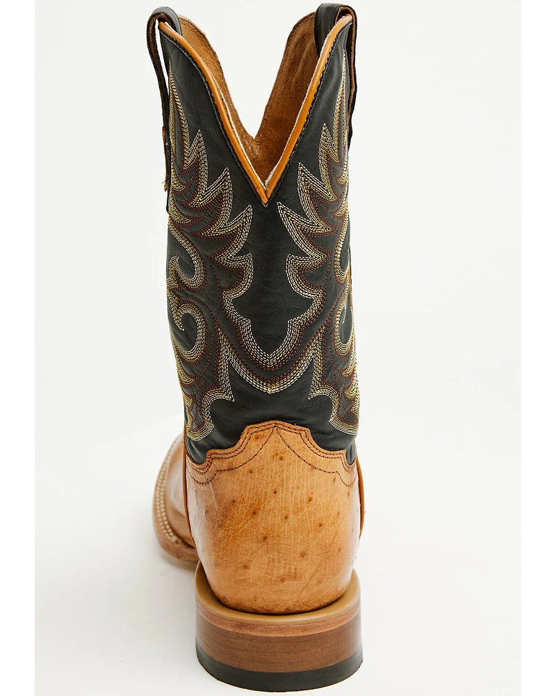 Cody James Men's Badlands Exotic Ostrich Western Boots - Broad Square Toe