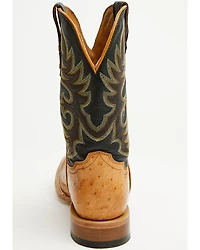 Cody James Men's Badlands Exotic Ostrich Western Boots - Broad Square Toe