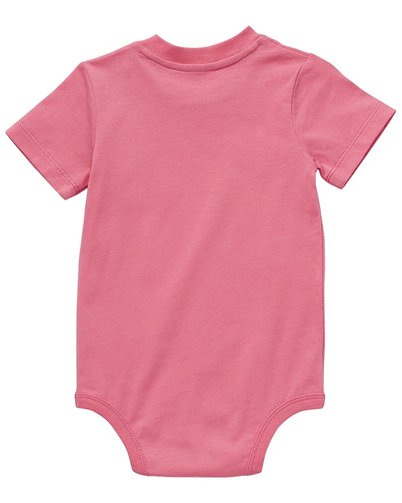 Carhartt Infant Girls' Short Sleeve Pocket Onesie