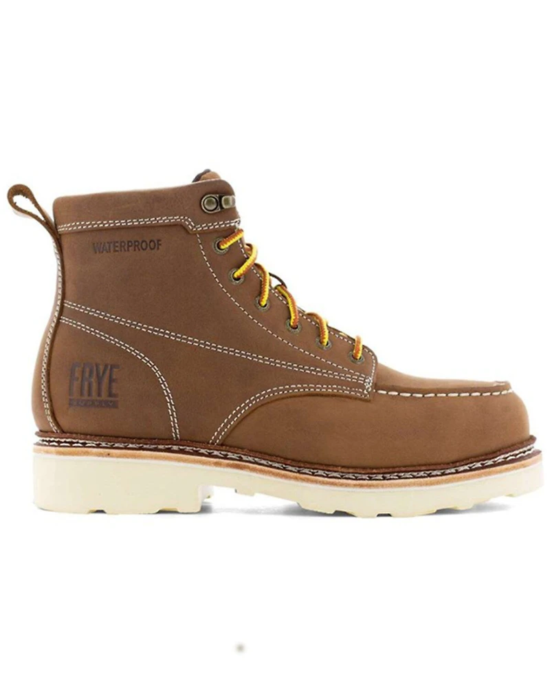 Frye Men's 6" Lace-Up Waterproof Work Boots - Steel Toe