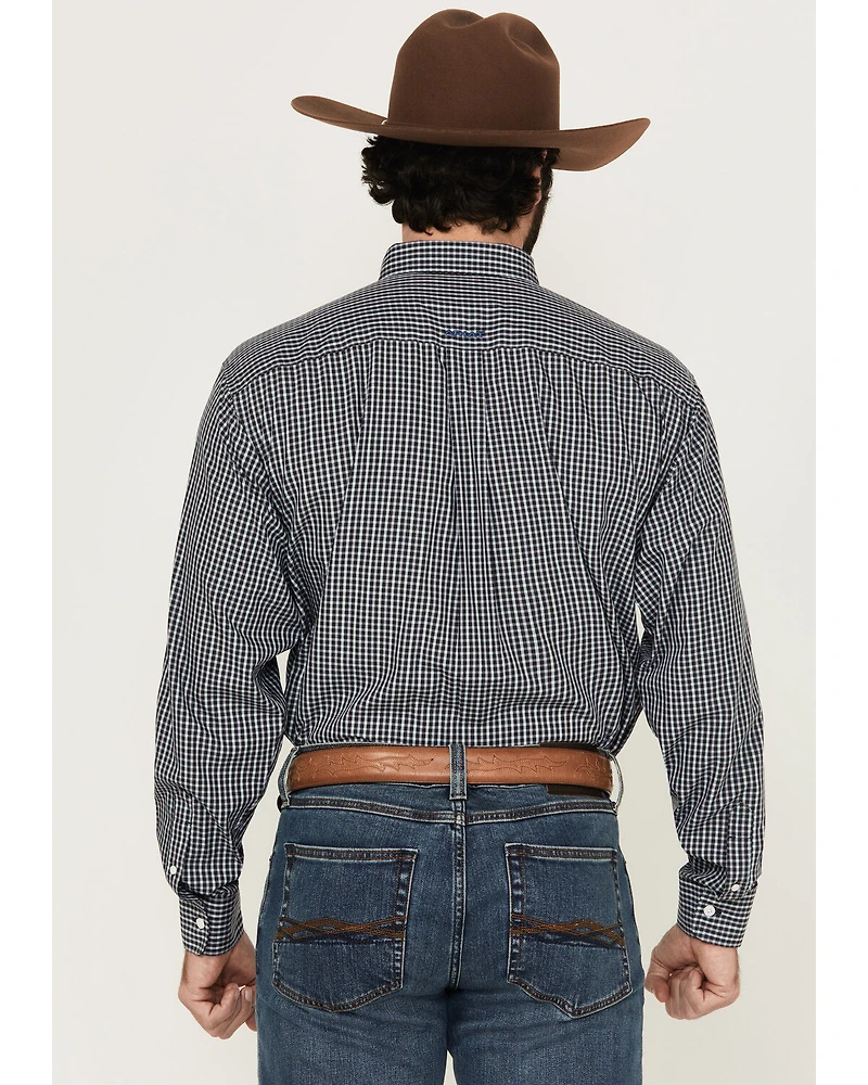 Ariat Men's Wrinkle Free Luther Checkered Print Long Sleeve Button-Down Western Shirt