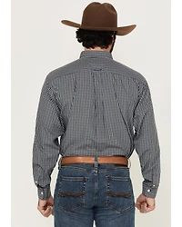 Ariat Men's Wrinkle Free Luther Checkered Print Long Sleeve Button-Down Western Shirt