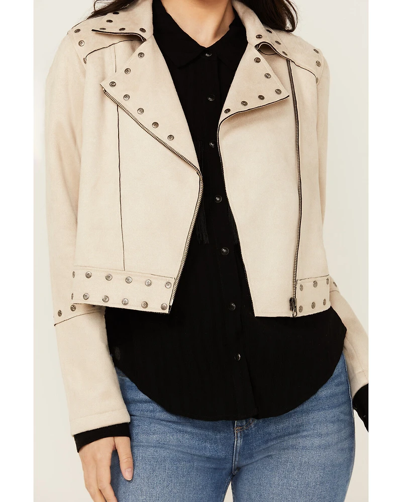 Idyllwind Women's Yorkshire Studded And Embroidered Moto Jacket
