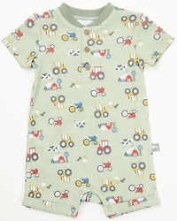 Rugged Bear Infant Boys' Farm Print Onesie