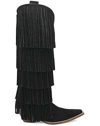 Dingo Women's Wild Child Suede Fringe Tall Western Boots - Snip Toe
