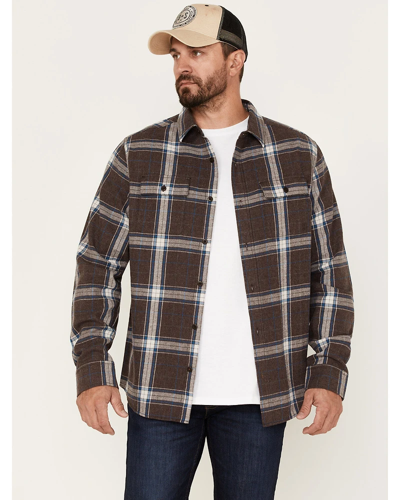 Brothers and Sons Men's Everyday Plaid Print Long Sleeve Button Down Flannel Shirt