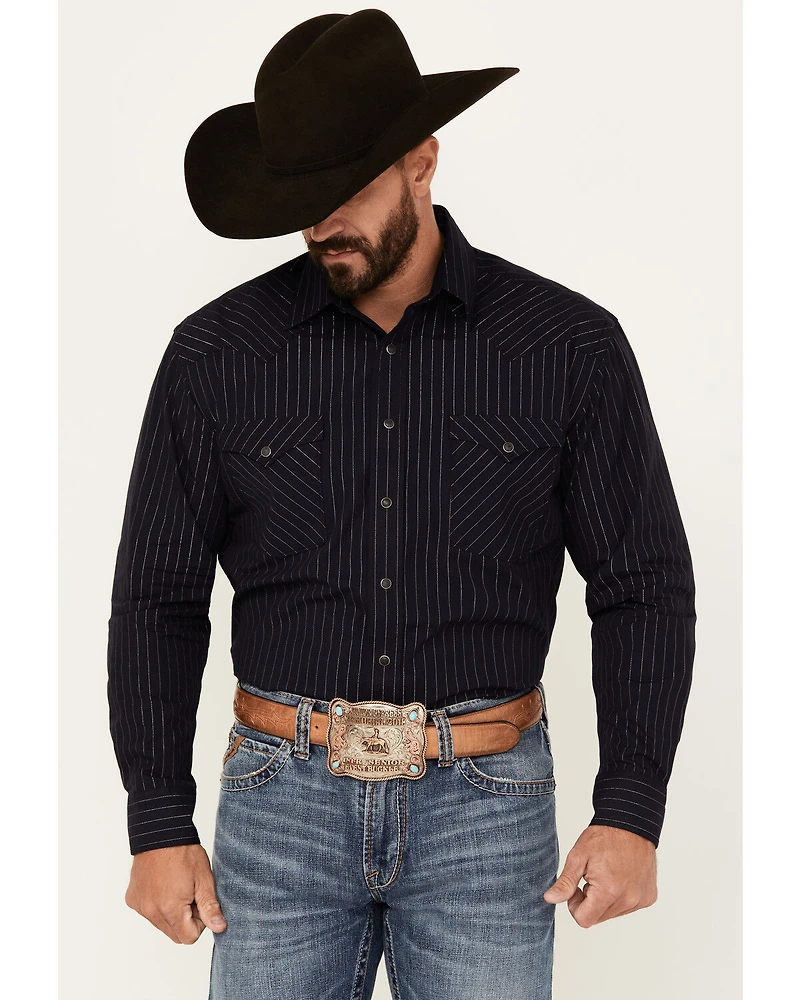 Rough Stock by Panhandle Men's Striped Long Sleeve Snap Western Shirt