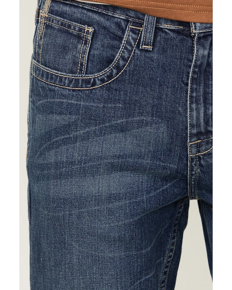 Cody James Men's FR Medium Wash Rigid Slim Bootcut Work Jeans