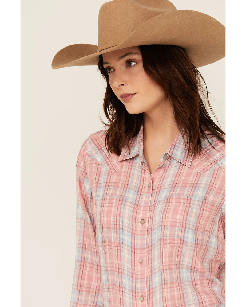 Ariat Women's Billie Jean Plaid Print Long Sleeve Button-Down Western Shirt