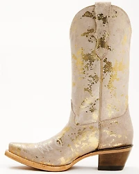 Corral Girls' Golden Touches Suede Western Boots - Snip Toe