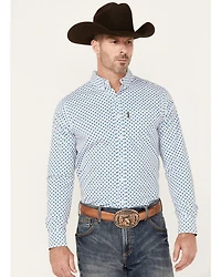 Ariat Men's Mac Geo Print Long Sleeve Button-Down Stretch Western Shirt