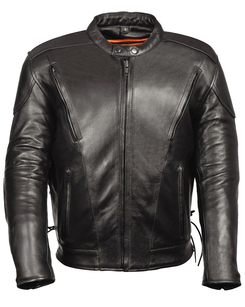 Milwaukee Leather Men's Side Lace Vented Scooter Jacket - 3X