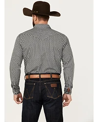 Gibson Trading Co Men's Cube Plaid Print Long Sleeve Snap Western Shirt