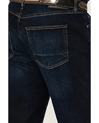 DEVIL-DOG Dungarees Men's Durham Dark Wash Athletic Fit Performance Stretch Denim Jeans