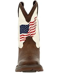 Durango Boys' Rebel Distressed Flag Western Boots - Square Toe