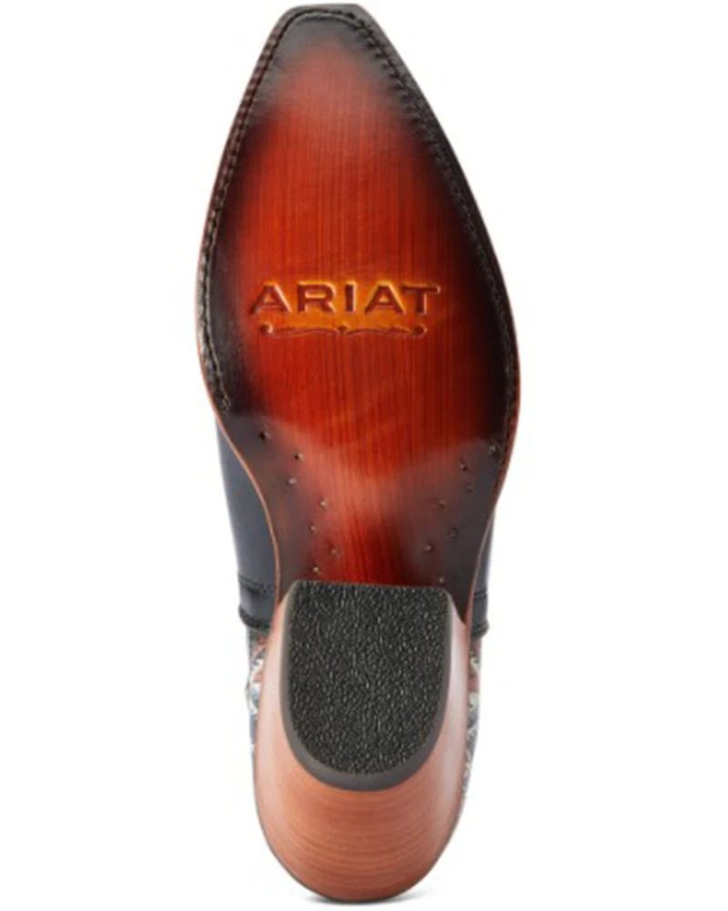 Ariat Women's Dixon Chimayo Cash Roja New Mexico Print Western Booties - Snip Toe