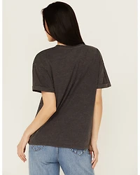 Blended Women's Cowboy Embroidered Graphic T-Shirt
