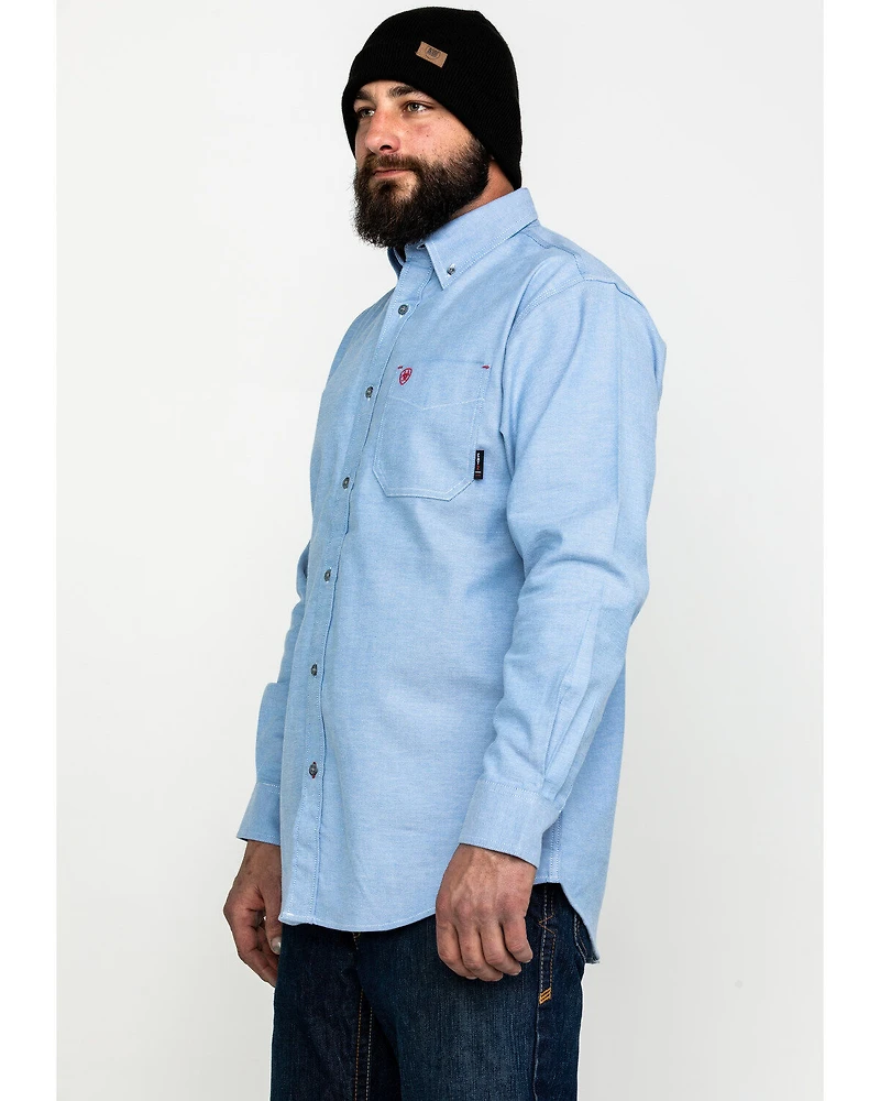 Ariat Men's FR Solid Durastretch Long Sleeve Work Shirt - Big
