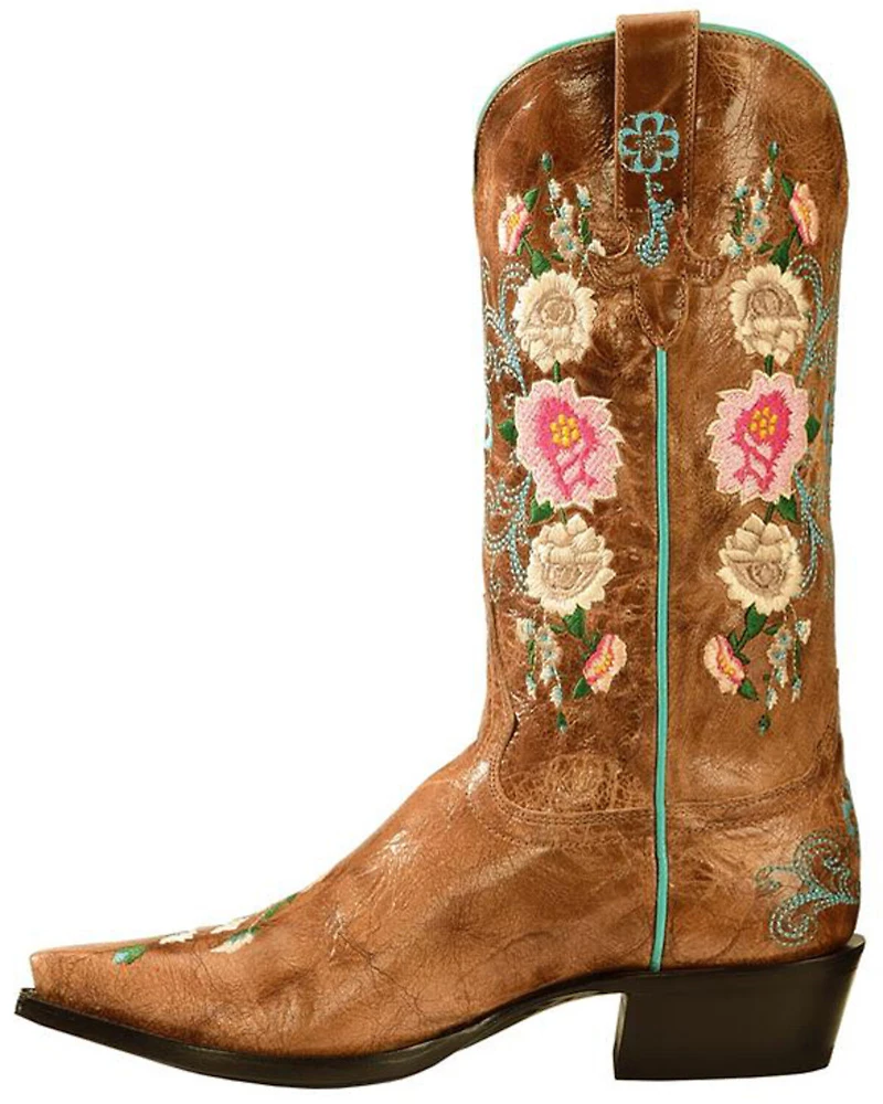 Macie Bean Women's Rose Garden Western Boots - Snip Toe