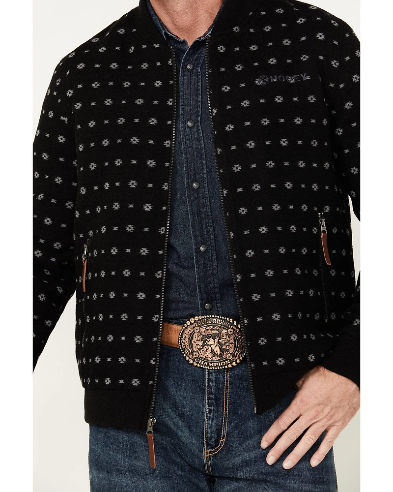 Hooey Men's Southwestern Print Wool Jacket - Big
