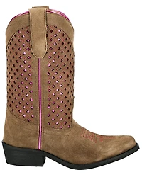 Smoky Mountain Little Girls' Magnolia Metallic Western Boots - Snip Toe