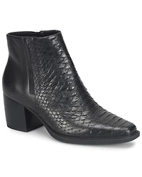 Born Women's Aiken Snakeskin Print Booties - Snip Toe