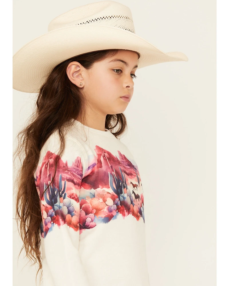 Shyanne Girls' Scenic Print Long Sleeve Pullover