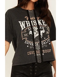 Shyanne Women's Chain Front Whiskey Short Sleeve Graphic Tee