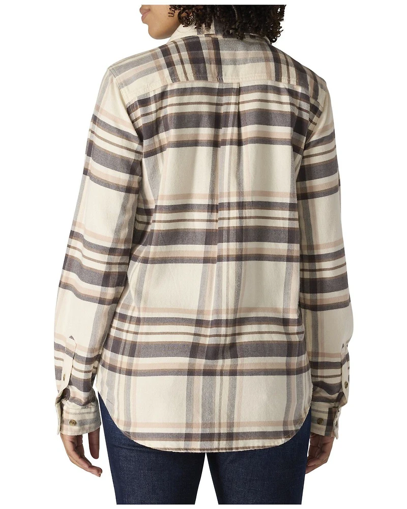 Carhartt Women's TENCEL™ Fiber Series Relaxed Fit Plaid Print Long Sleeve Flannel Shirt