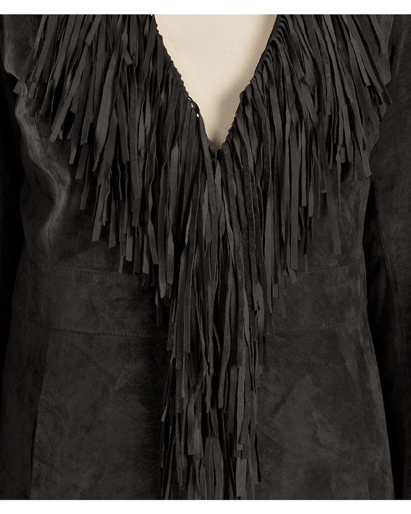 Scully Women's Suede Fringe Maxi Coat