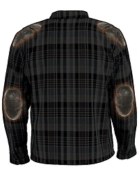 Milwaukee Performance Men's Black/White/Blue Aramid Flannel Biker Jacket - 5X