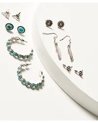 Shyanne Women's Moonbeam Turquoise Hoot Set - 6 Piece