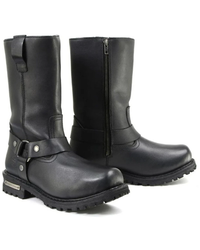 Milwaukee Leather Men's 11" Waterproof Harness Boots - Square Toe