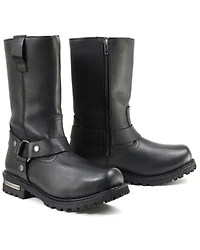 Milwaukee Leather Men's 11" Waterproof Harness Boots - Square Toe
