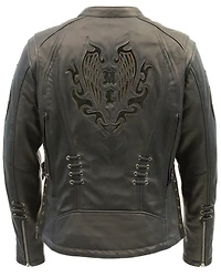 Milwaukee Leather Women's Lightweight Scuba Racer Leather Jacket - 3X
