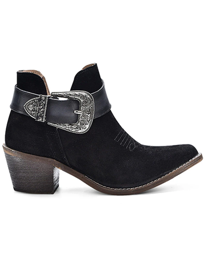 Circle G Women's Buckle Ankle Booties - Round Toe