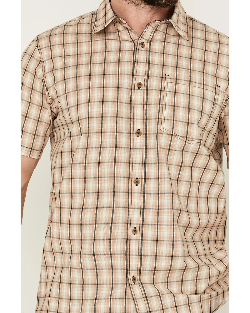 Cody James Men's Adios Plaid Print Short Sleeve Button-Down Western shirt